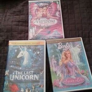 Barbie DVD Collection - Mariposa, Swan Lake, The Last Unicorn